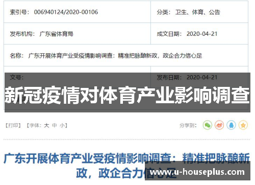 新冠疫情对体育产业影响调查